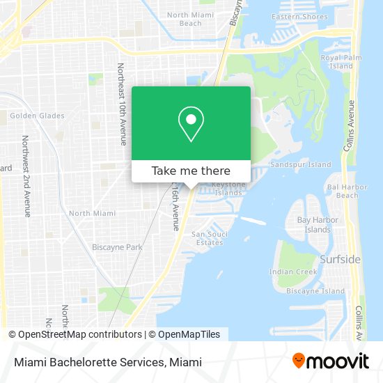 Miami Bachelorette Services map