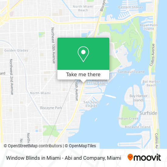 Mapa de Window Blinds in Miami - Abi and Company