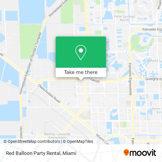 Red Balloon Party Rental map