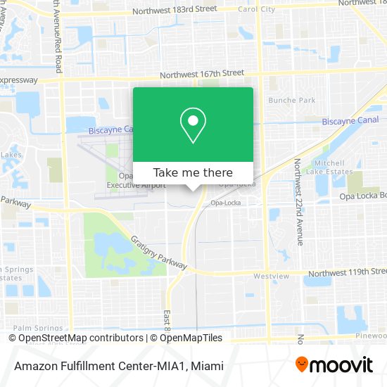 Amazon Fulfillment Center-MIA1 map