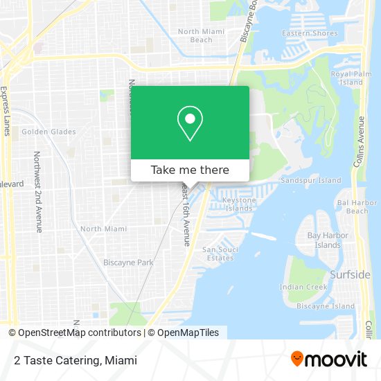 2 Taste Catering map