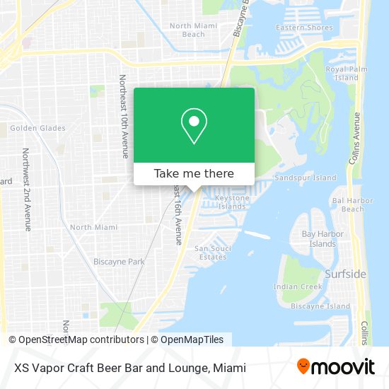 XS Vapor Craft Beer Bar and Lounge map