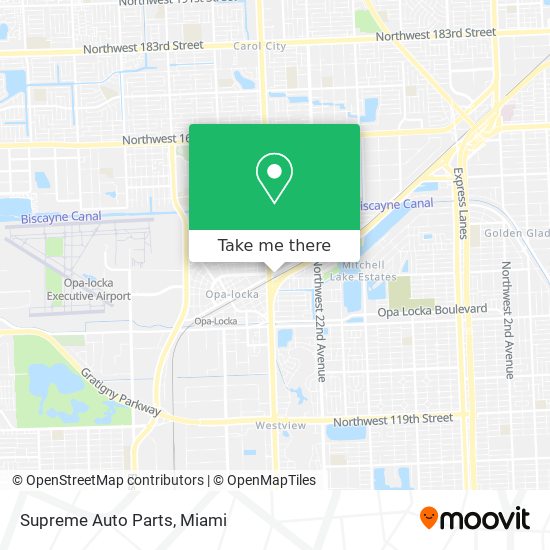 Supreme Auto Parts map