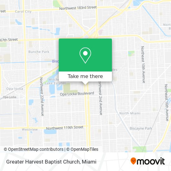 Mapa de Greater Harvest Baptist Church