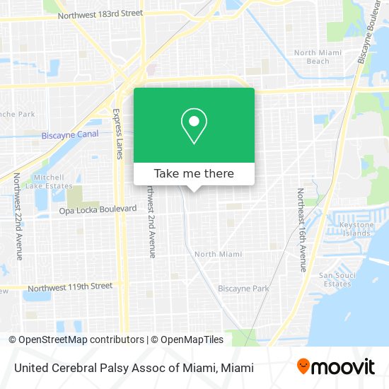 Mapa de United Cerebral Palsy Assoc of Miami