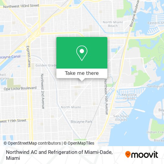 Northwind AC and Refrigeration of Miami-Dade map