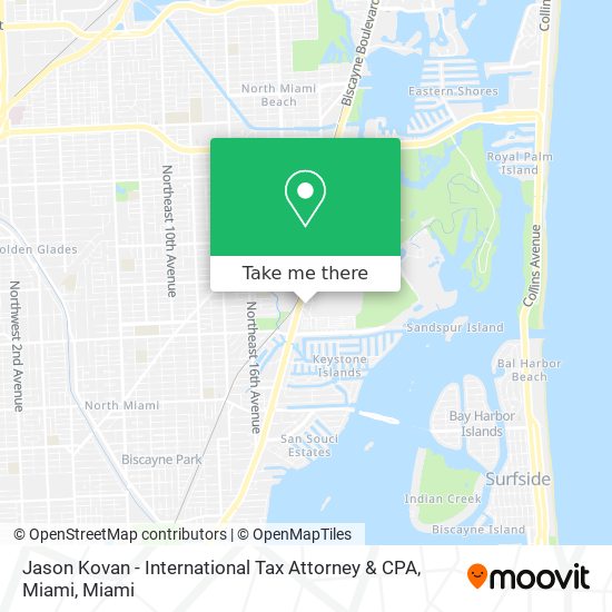 Mapa de Jason Kovan - International Tax Attorney & CPA, Miami