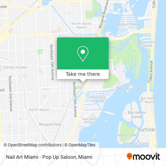 Mapa de Nail Art Miami - Pop Up Saloon