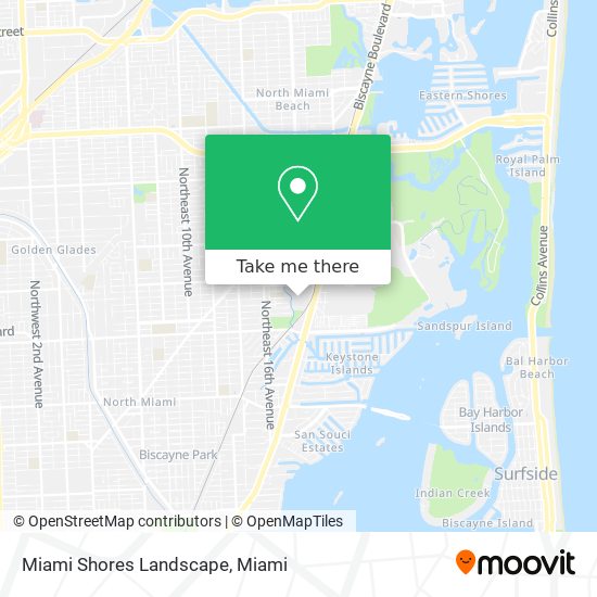 Mapa de Miami Shores Landscape