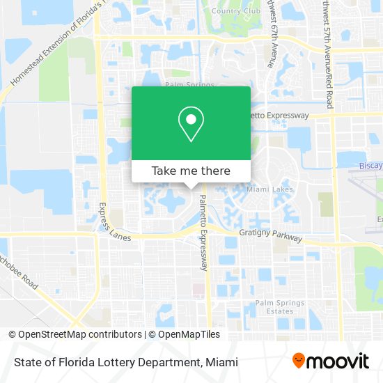 State of Florida Lottery Department map