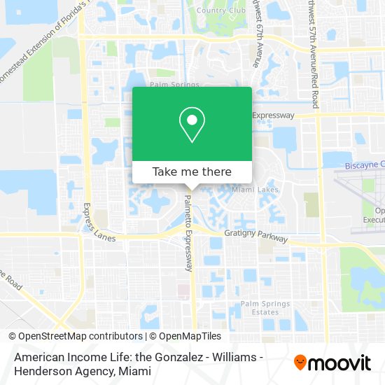Mapa de American Income Life: the Gonzalez - Williams - Henderson Agency