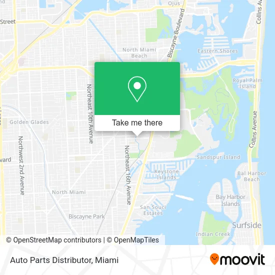 Mapa de Auto Parts Distributor