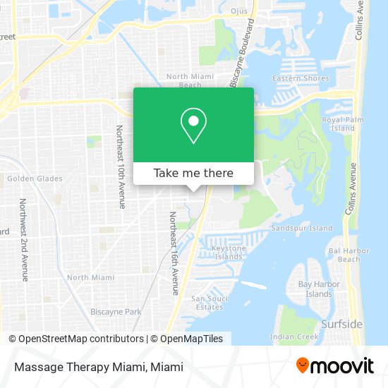 Mapa de Massage Therapy Miami