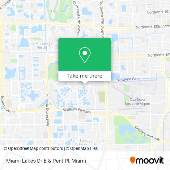 Mapa de Miami Lakes Dr E & Pent Pl