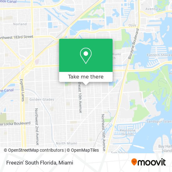 Freezin' South Florida map