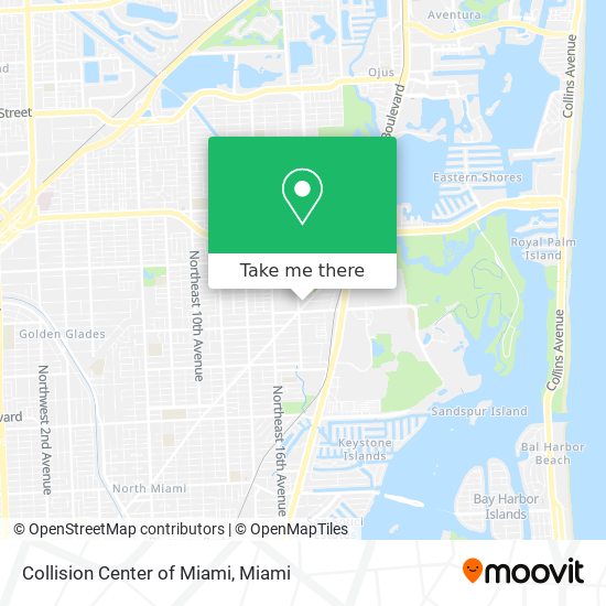 Collision Center of Miami map