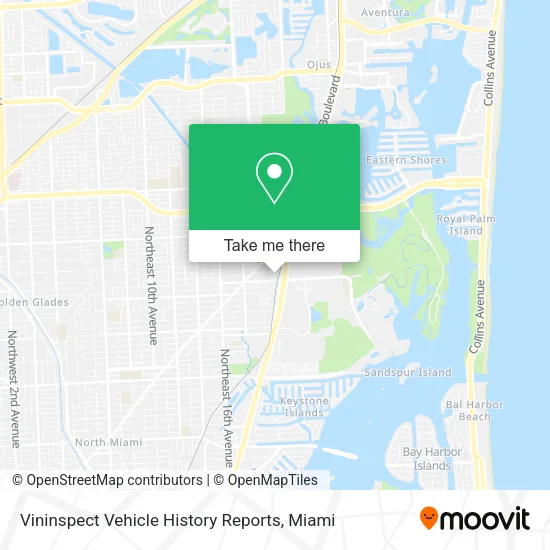 Mapa de Vininspect Vehicle History Reports