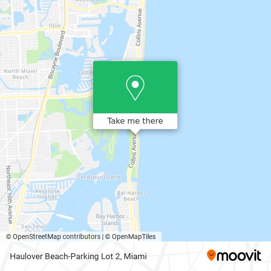 Haulover Beach-Parking Lot 2 map