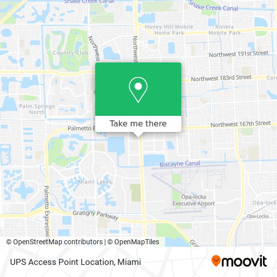 UPS Access Point Location map