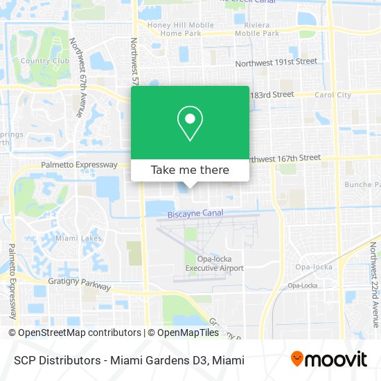 SCP Distributors - Miami Gardens D3 map