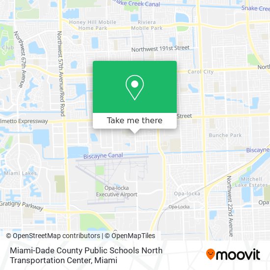 Miami-Dade County Public Schools North Transportation Center map