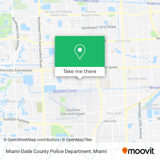 Mapa de Miami-Dade County Police Department