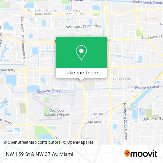 NW 159 St & NW 37 Av map