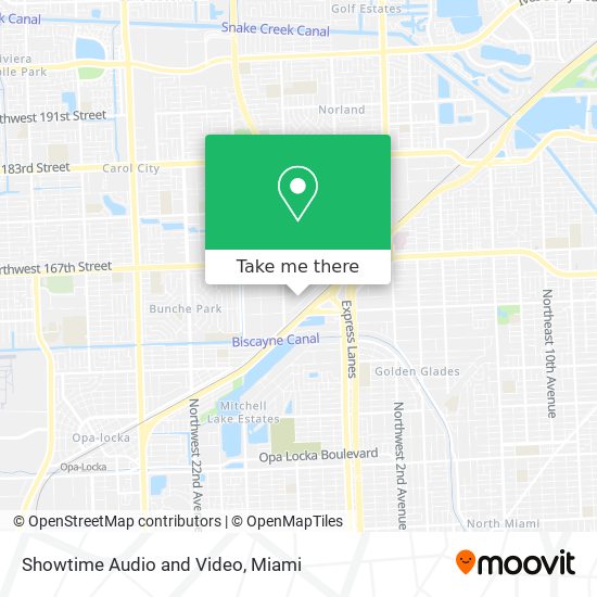 Showtime Audio and Video map