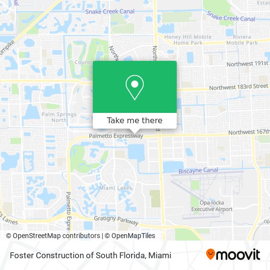 Foster Construction of South Florida map