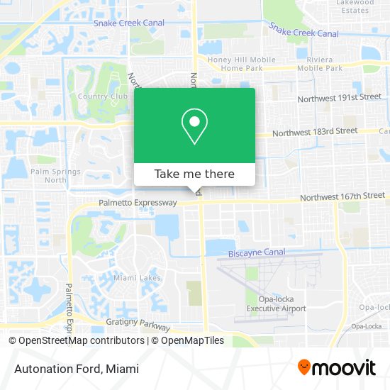 Autonation Ford map