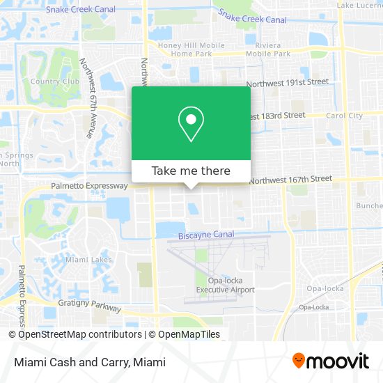 Miami Cash and Carry map