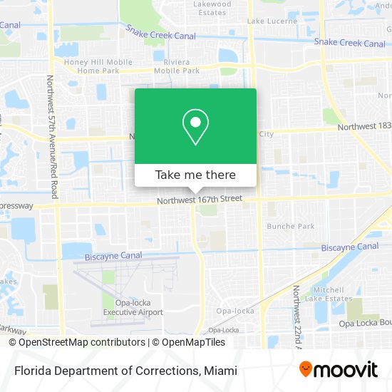 Mapa de Florida Department of Corrections