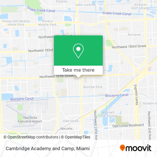 Cambridge Academy and Camp map