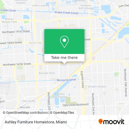 Mapa de Ashley Furniture Homestore