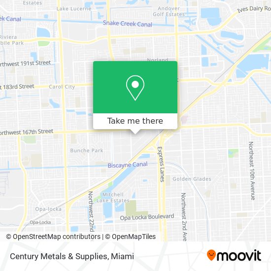 Mapa de Century Metals & Supplies