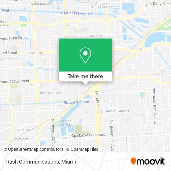 Rush Communications map