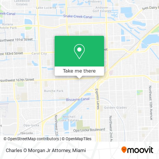 Charles O Morgan Jr Attorney map