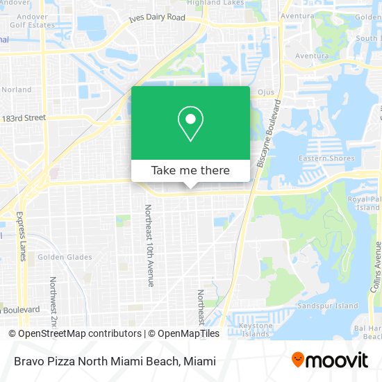 Bravo Pizza North Miami Beach map