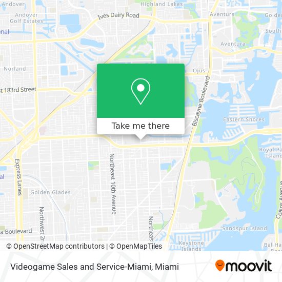 Mapa de Videogame Sales and Service-Miami