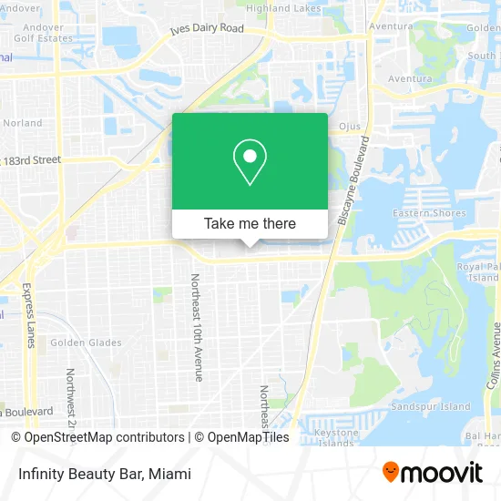 Infinity Beauty Bar map