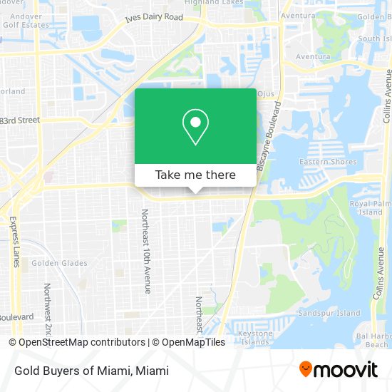 Gold Buyers of Miami map