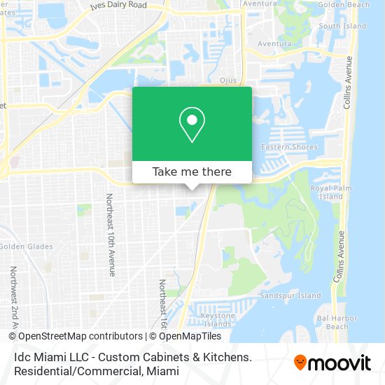Mapa de Idc Miami LLC - Custom Cabinets & Kitchens. Residential / Commercial
