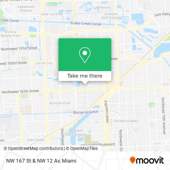 Mapa de NW 167 St & NW 12 Av