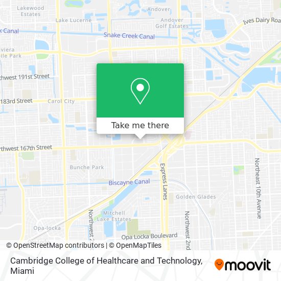 Cambridge College of Healthcare and Technology map