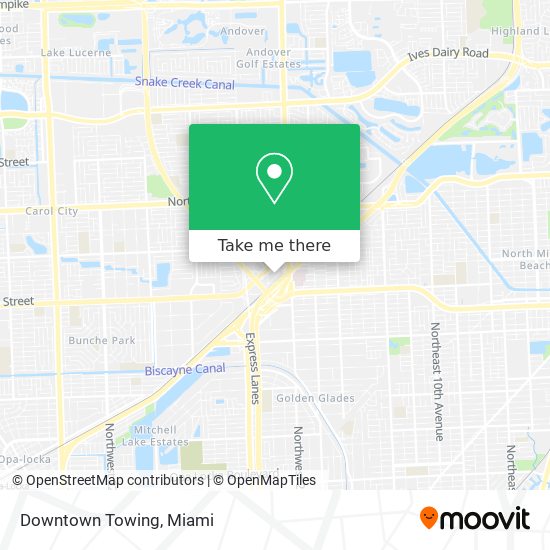 Downtown Towing map