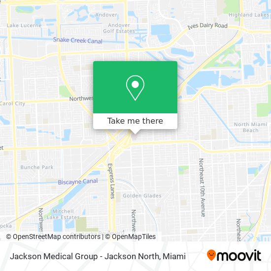 Mapa de Jackson Medical Group - Jackson North