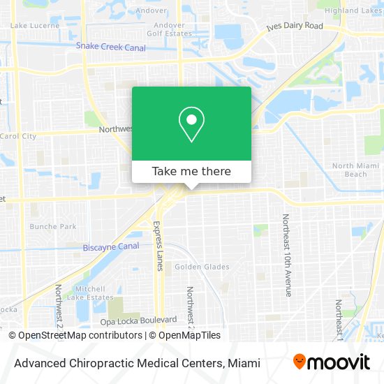 Advanced Chiropractic Medical Centers map