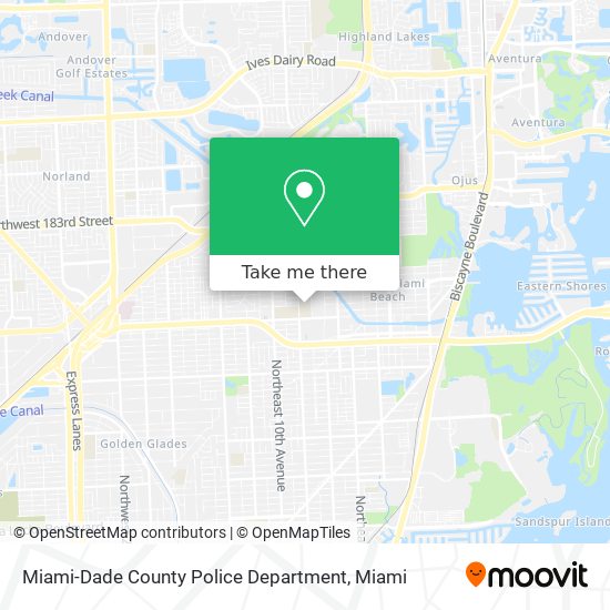 Miami-Dade County Police Department map