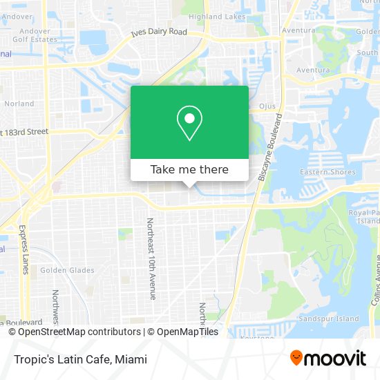 Tropic's Latin Cafe map