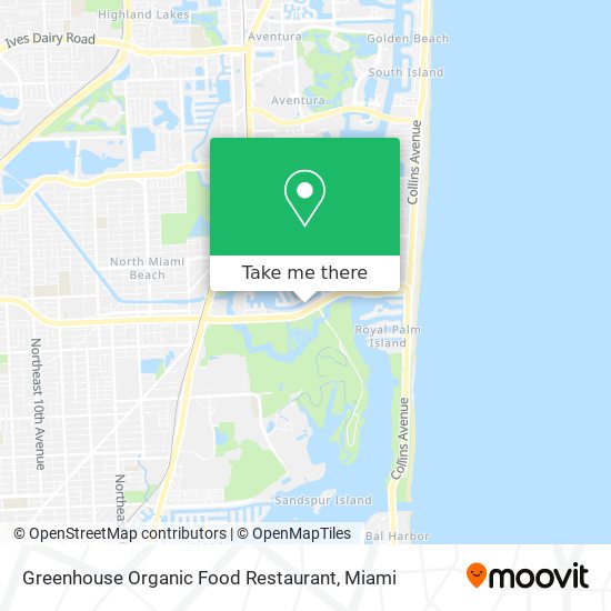 Mapa de Greenhouse Organic Food Restaurant